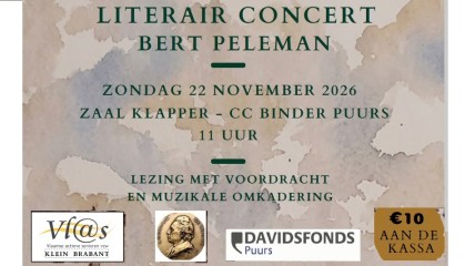 Literair concert 'Bert Peleman' door Danny Flies & Co.