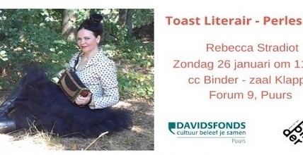 Toast Literair - Davidsfonds Puurs : Rebecca Stradiot met 'Perles Fines'