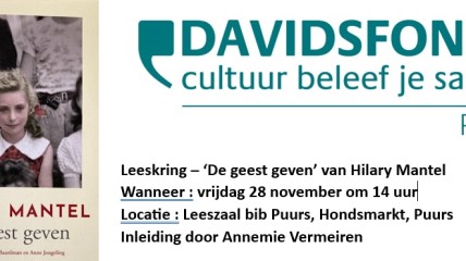 Leeskring – ‘De geest geven’ van Hilary Mantel